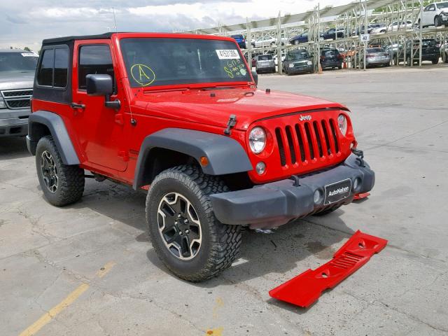 1C4AJWAG7FL574571 - 2015 JEEP WRANGLER S RED photo 1