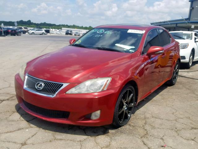 JTHBF5C20A5121339 - 2010 LEXUS IS 250 MAROON photo 2