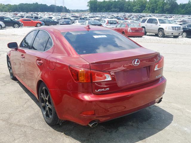 JTHBF5C20A5121339 - 2010 LEXUS IS 250 MAROON photo 3