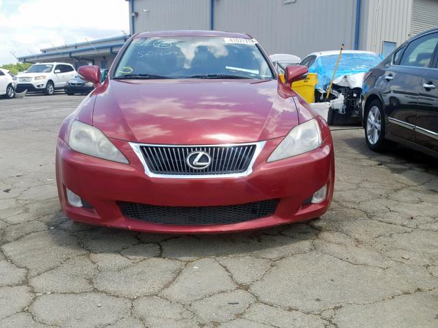 JTHBF5C20A5121339 - 2010 LEXUS IS 250 MAROON photo 9