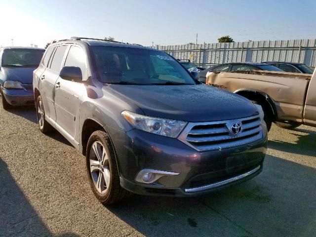 5TDYK3EH8DS134447 - 2013 TOYOTA HIGHLANDER CHARCOAL photo 1