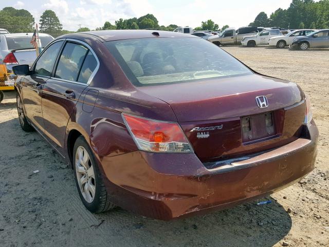 1HGCP26879A088684 - 2009 HONDA ACCORD EXL BURGUNDY photo 3