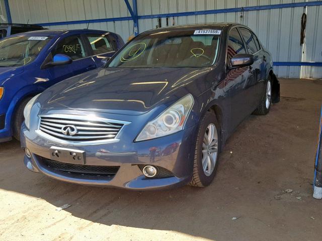 JN1CV6AR4AM457518 - 2010 INFINITI G37 BLUE photo 2