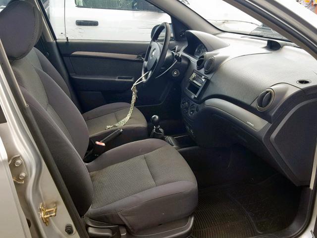 KL1TD56647B057351 - 2007 CHEVROLET AVEO BASE Gümüş foto 5