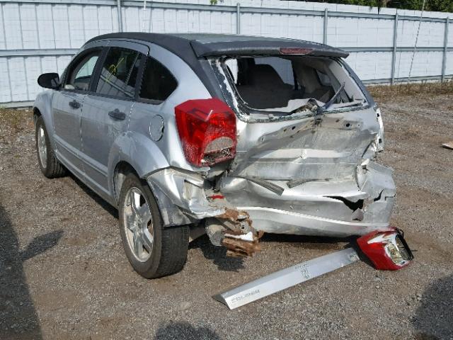 1B3HB48B87D575543 - 2007 DODGE CALIBER SX SILVER photo 3