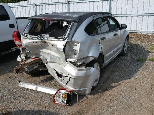 1B3HB48B87D575543 - 2007 DODGE CALIBER SX SILVER photo 4