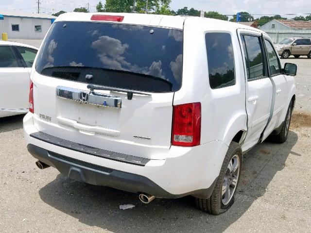 5FNYF3H36FB026839 - 2015 HONDA PILOT SE WHITE photo 4