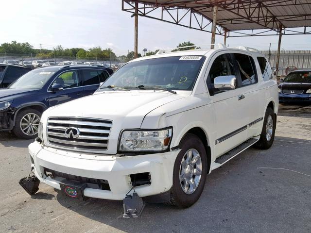 5N3AA08A57N803546 - 2007 INFINITI QX56 WHITE photo 2