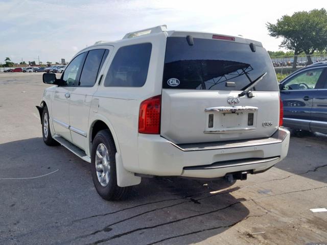 5N3AA08A57N803546 - 2007 INFINITI QX56 WHITE photo 3