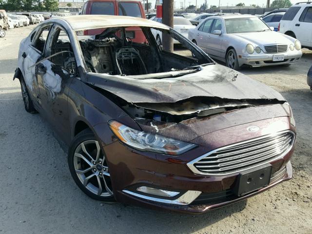 3FA6P0G72HR275699 - 2017 FORD FUSION S BURGUNDY photo 1