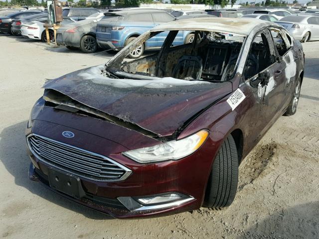 3FA6P0G72HR275699 - 2017 FORD FUSION S BURGUNDY photo 2