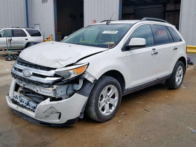 2FMDK3JC2BBA41362 - 2011 FORD EDGE SEL WHITE photo 2