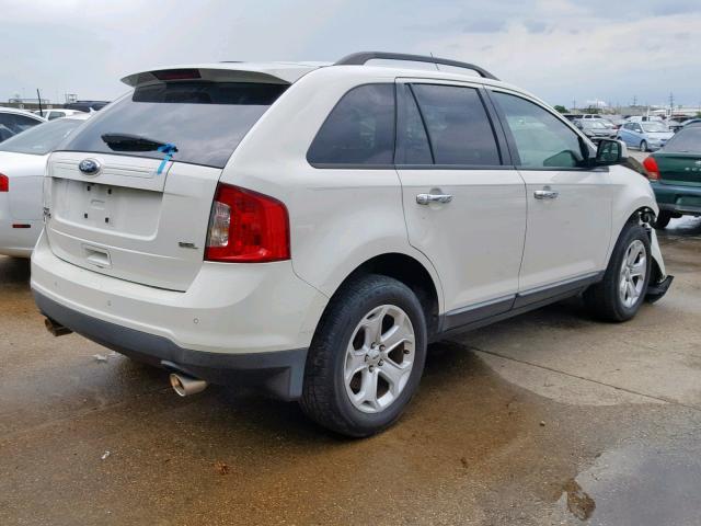 2FMDK3JC2BBA41362 - 2011 FORD EDGE SEL WHITE photo 4