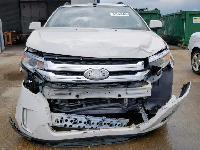 2FMDK3JC2BBA41362 - 2011 FORD EDGE SEL WHITE photo 9