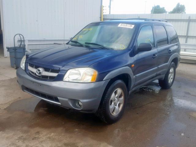 4F2YU09182KM66155 - 2002 MAZDA TRIBUTE LX BLUE photo 2