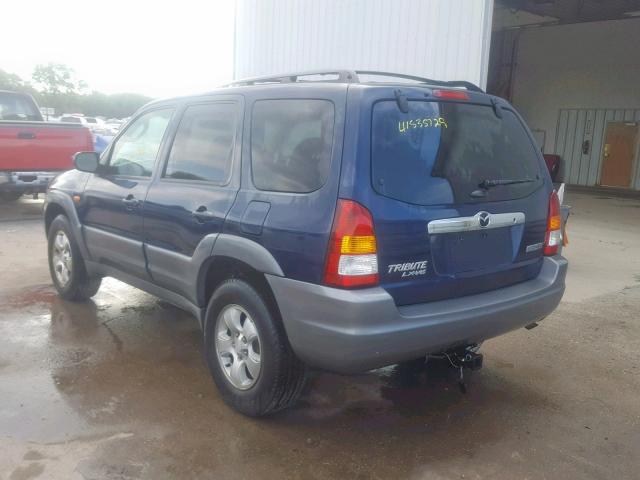 4F2YU09182KM66155 - 2002 MAZDA TRIBUTE LX BLUE photo 3