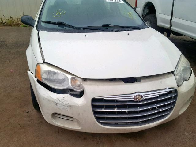 1C3EL46X34N394017 - 2004 CHRYSLER SEBRING LX WHITE photo 9