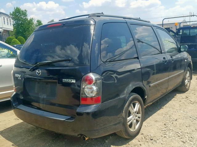 JM3LW28J040506736 - 2004 MAZDA MPV WAGON BLACK photo 4