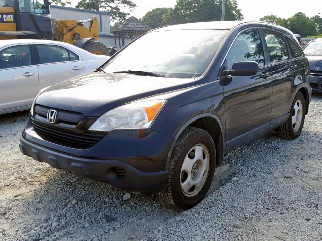 JHLRE38328C002242 - 2008 HONDA CR-V LX BLACK photo 2