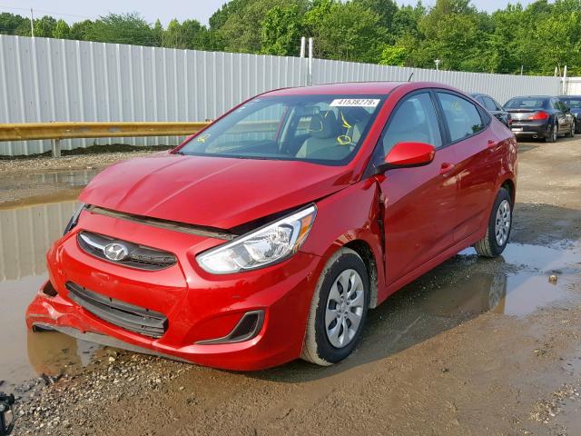 KMHCT4AE2HU315369 - 2017 HYUNDAI ACCENT SE RED photo 2