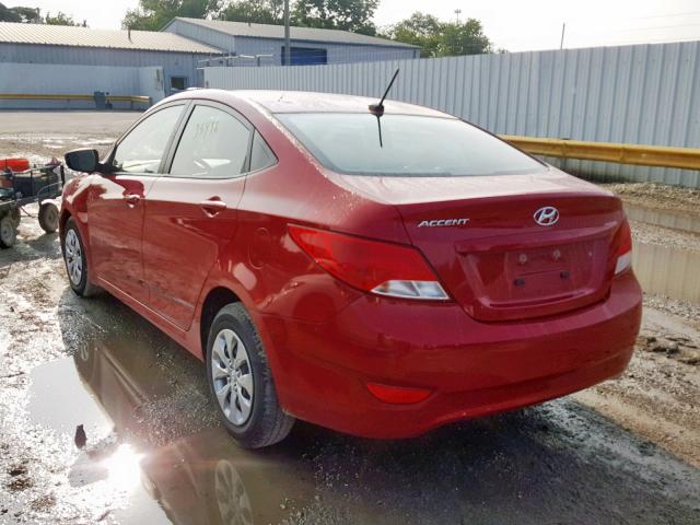 KMHCT4AE2HU315369 - 2017 HYUNDAI ACCENT SE RED photo 3