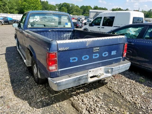 1B7FL16G3LS726357 - 1990 DODGE DAKOTA BLUE photo 3