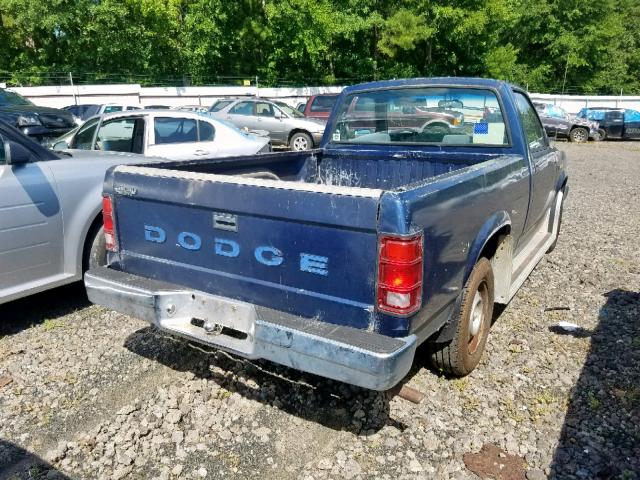 1B7FL16G3LS726357 - 1990 DODGE DAKOTA BLUE photo 4