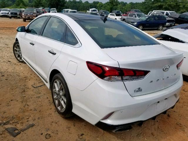 5NPE34AB0JH700951 - 2018 HYUNDAI SONATA SPO WHITE photo 3