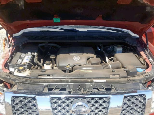 1N6BA0ED3FN503872 - 2015 NISSAN TITAN S BURGUNDY photo 7