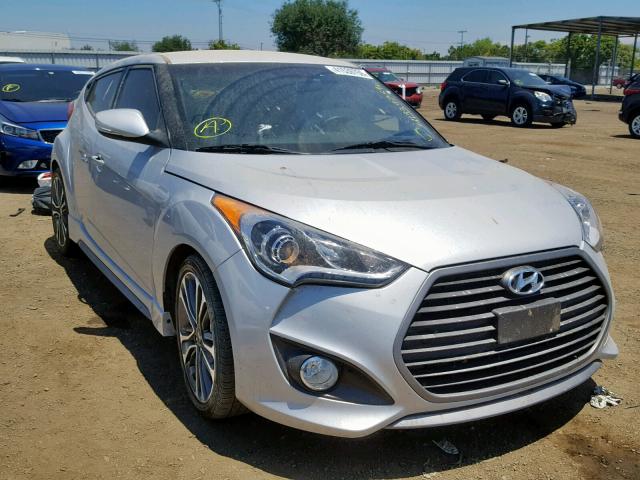 KMHTC6AE2HU314802 - 2017 HYUNDAI VELOSTER T SILVER photo 1