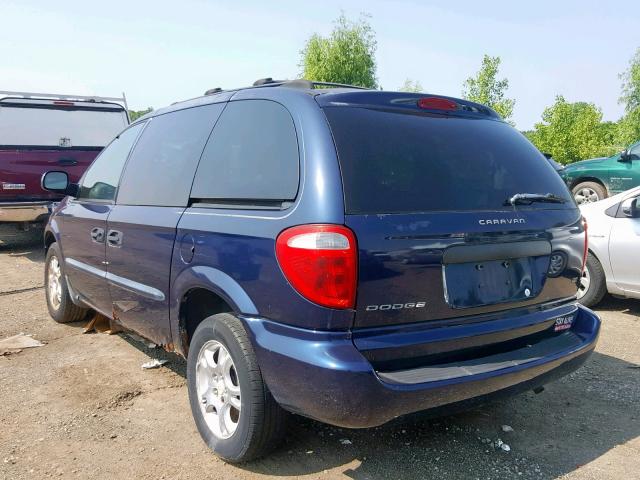 1D4GP25R53B246325 - 2003 DODGE CARAVAN SE BLUE photo 3