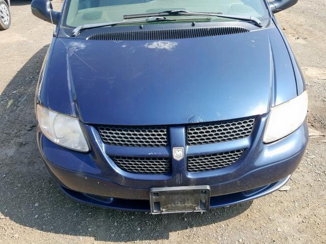 1D4GP25R53B246325 - 2003 DODGE CARAVAN SE BLUE photo 9