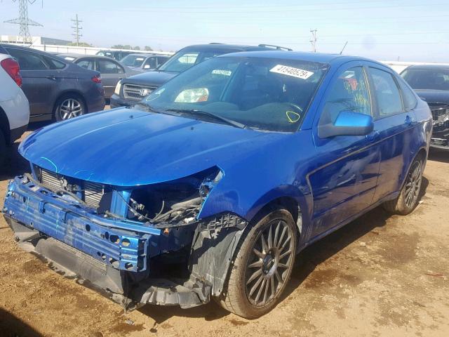 1FAHP3GN0AW164919 - 2010 FORD FOCUS SES BLUE photo 2