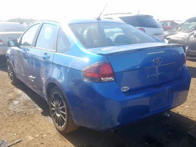 1FAHP3GN0AW164919 - 2010 FORD FOCUS SES BLUE photo 3