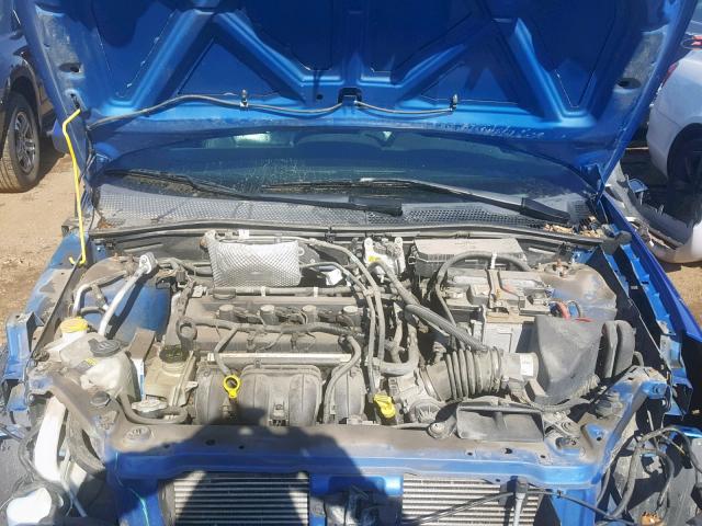 1FAHP3GN0AW164919 - 2010 FORD FOCUS SES BLUE photo 7