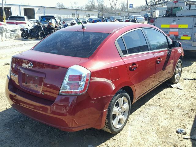 3N1AB61EX8L707412 - 2008 NISSAN SENTRA 2.0 MAROON photo 4