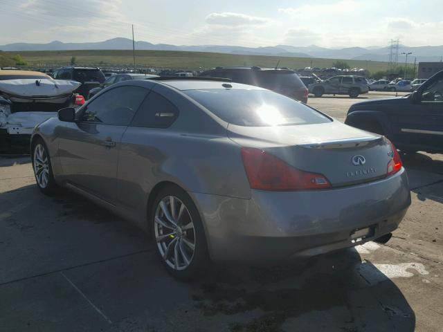 JNKCV64E38M107263 - 2008 INFINITI G37 BASE SILVER photo 3