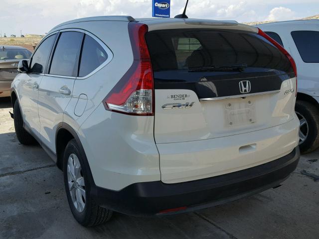 5J6RM4H70EL027400 - 2014 HONDA CR-V EXL WHITE photo 3