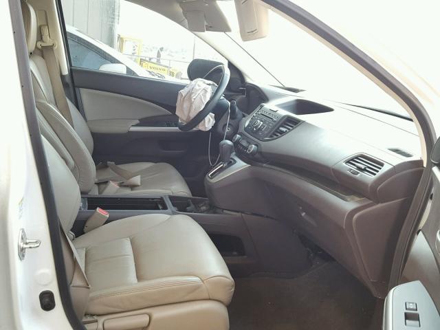 5J6RM4H70EL027400 - 2014 HONDA CR-V EXL WHITE photo 5