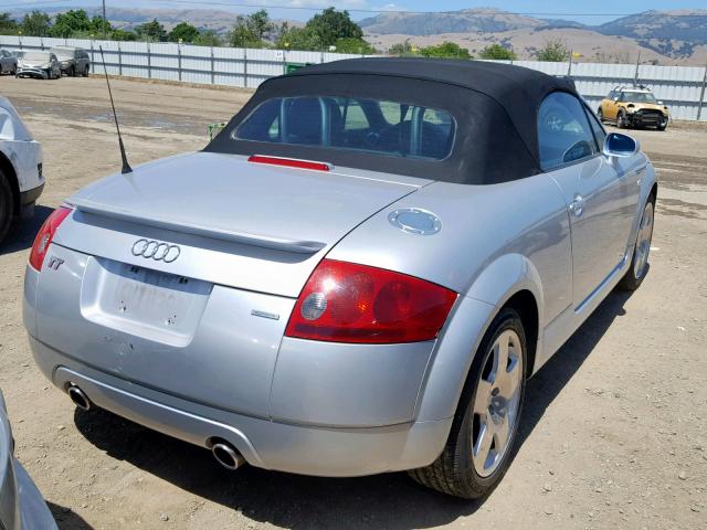 TRUUT28N211007621 - 2001 AUDI TT QUATTRO SILVER photo 4