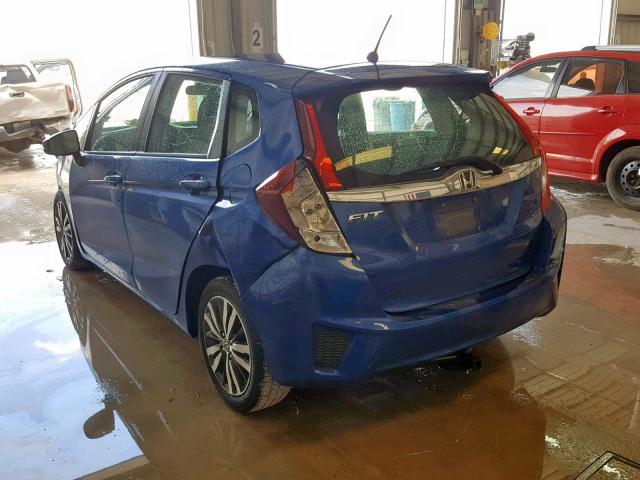 3HGGK5H83FM766831 - 2015 HONDA FIT EX BLUE photo 3