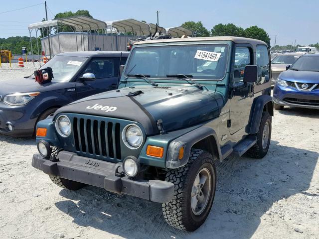 1J4FA49S01P327178 - 2001 JEEP WRANGLER / GREEN photo 2