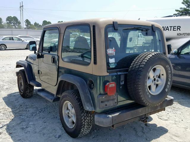 1J4FA49S01P327178 - 2001 JEEP WRANGLER / GREEN photo 3