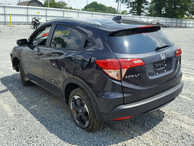 3CZRU6H72JM723101 - 2018 HONDA HR-V EXL BLACK photo 3