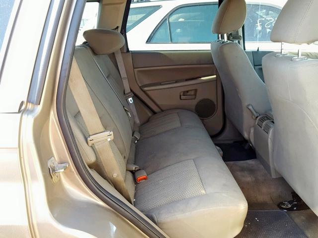 1J4GR48K15C713006 - 2005 JEEP GRAND CHER BEIGE photo 6