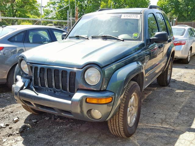 1J4GL58K32W105957 - 2002 JEEP LIBERTY LI GREEN photo 2