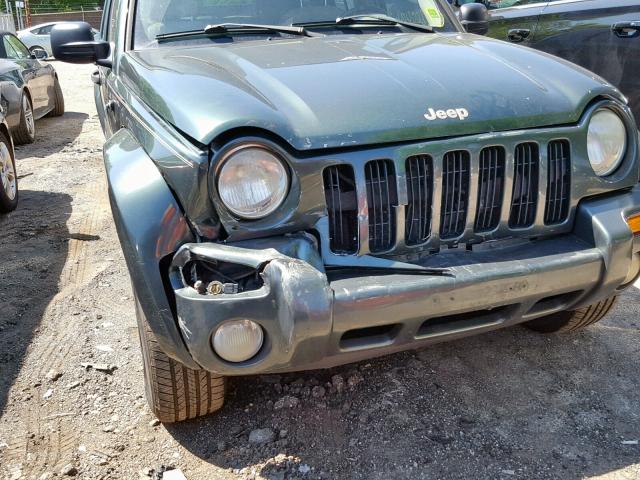 1J4GL58K32W105957 - 2002 JEEP LIBERTY LI GREEN photo 9