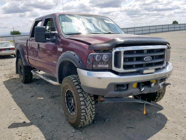 1FTSW31P94EB24278 - 2004 FORD F350 SRW S MAROON photo 1