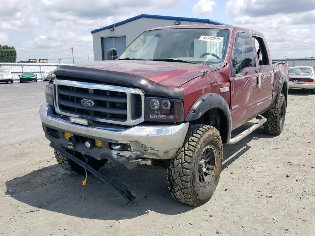 1FTSW31P94EB24278 - 2004 FORD F350 SRW S MAROON photo 2