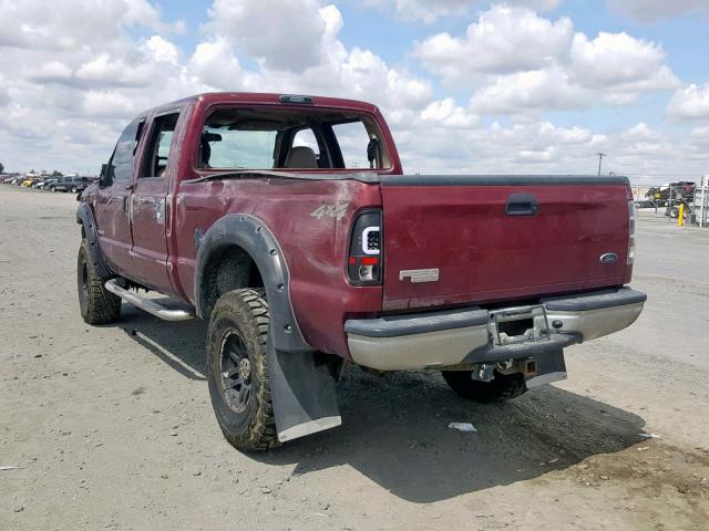 1FTSW31P94EB24278 - 2004 FORD F350 SRW S MAROON photo 3